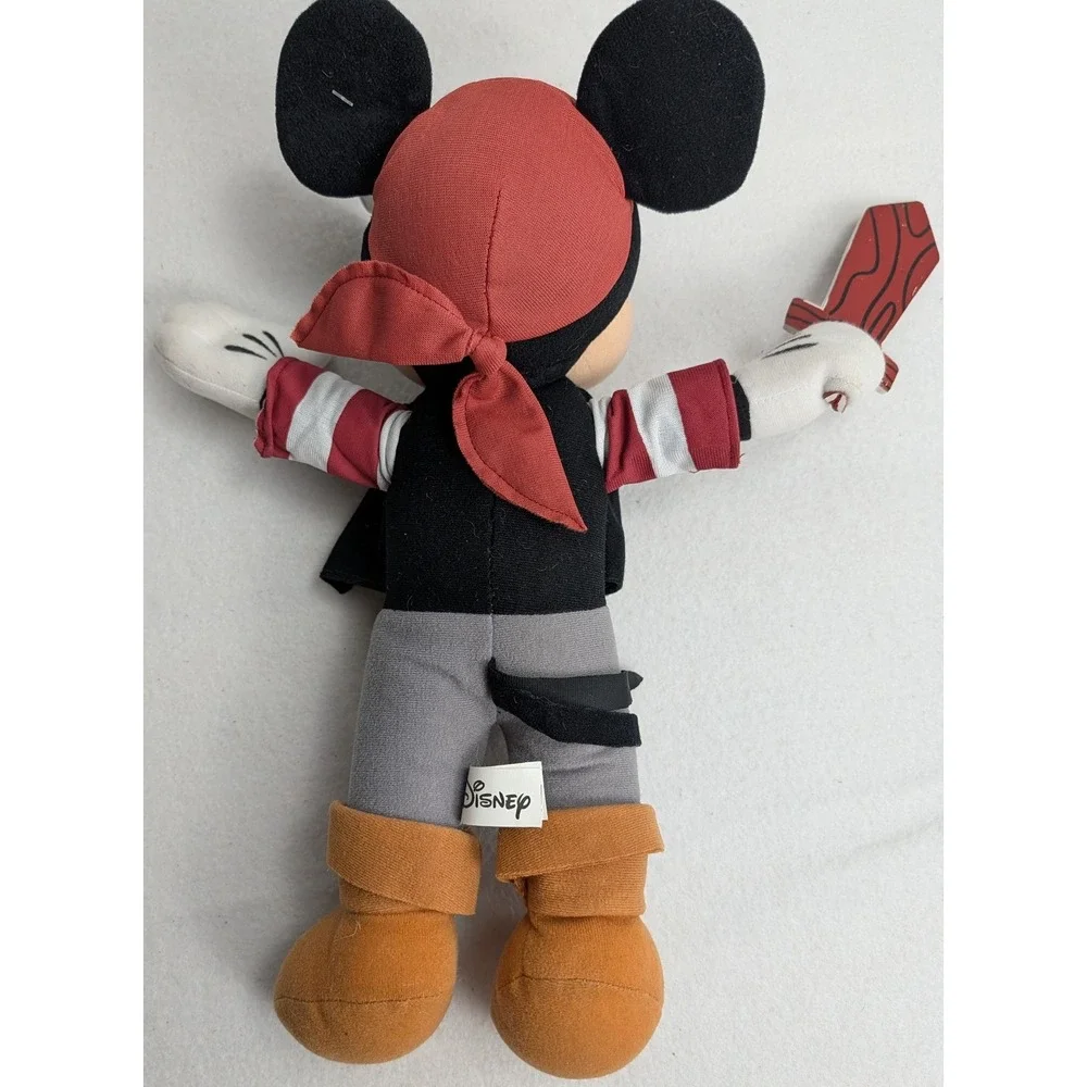 Disney Mickey Mouse Pirate Plush Toy Factory Red Bandana Eye Patch Small
